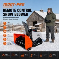 Souffleuse à neige tout-terrain sur chenilles pour VOL-1000T-Pro, portée de 15 m, pour l'entretien hivernal commercial et l'utilisation municipale