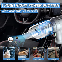 Mini aspirateur sans fil à moteur sans balais, avec lumière LED, filtre, alimenté par batterie, pour utilisation humide/sèche, voiture, garage, maison, hôtel, 121-150