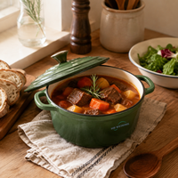 Casserole en fonte émaillée de qualité supérieure avec couvercle pour la cuisine |   Fabricant d'ustensiles de cuisine OEM/ODM