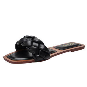 Sandalias Planas de Playa Suaves de Última Moda para Mujer, Fáciles de Tejer, de Tela, para Fabricantes de Pantuflas, Venta al por Mayor - Product Image 6