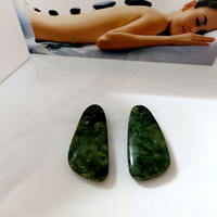 Ensemble de pierres de massage Sialia, jade vert naturel, quartz rose, pierre chauffante pour spa et usage domestique, forme ovale, pierre chaude énergétique