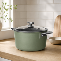 Casserole en aluminium avec revêtement antiadhésif, facile à nettoyer