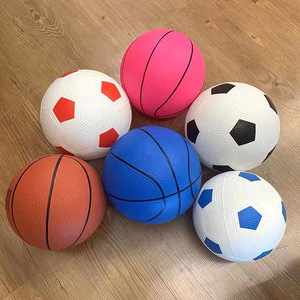 Pelota de PVC Azul de 8cm para Niños, Balón de Baloncesto y Fútbol de Tres Colores, Suministro Directo de Fábrica - Product Image 3