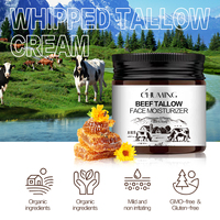 Produits de soin de la peau à base de graisse de bœuf nourrie à l'herbe et de miel, crème hydratante pour le visage et le corps avec acide hyaluronique et beurre de karité