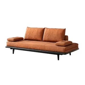 Fantasia de tecido dobrável moderna sofá cama cum sofá cama de casal sala de estar mobiliário de design simples