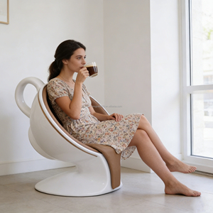 Custom Modern Durable Fiberglass Coffee Cup Shaped Single Lounge <strong>Chair</strong> for Cafe Store Leisure Accent Chaise <strong>Chair</strong> Home Furniture - Product Image 3