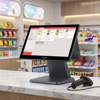 Sistema POS Todo en Uno con Pantalla Táctil de 15.6'' para Restaurantes, Caja Registradora con Windows