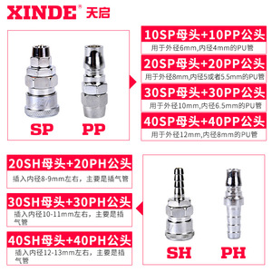 Raccord rapide pneumatique Apocalypse de type C en fer chromé, connexion par insertion, accessoires pour compresseur d'air, raccords mâles et femelles - Product Image 3