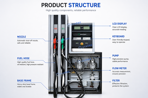 Distributeur de carburant Ecotec double produit double buse pour machine de remplissage essence et diesel pour projet de <span class=keywords><strong>station</strong></span>-service publique - Product Image 2