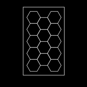 Tổ ong Thiết kế RGB làm việc ánh sáng phòng tập thể dục treo ánh sáng Ý tưởng thiết lập với ống kính và hộp dễ dàng để treo và cài đặt - Product Image 1