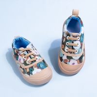 Chaussures en toile à rayures bleues pour enfants, baskets décontractées unisexes respirantes, cadeau de saison scolaire confortable, tenue quotidienne