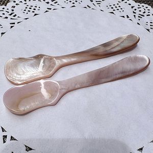 Handcrafted 12 Cm Spatula Mask Spoon Light Weight Luxury <b>Mirror</b> Polished Mother of Pearl <b>Shell</b> - Product Image 1