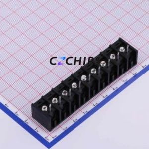 HB9500-9.5-9P Barrier Terminal Block Through hole Component (THT),P=9.5mm Connector Three Sides 9.5mm 1x9P Straight Pin - Product Image 2