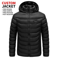 Veste en toile chauffante imperméable coupe-vent 5V USB, doudoune électrique personnalisée pour homme, vêtement thermique d'extérieur à capuche avec logo frontal