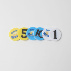 Pièce de <span class=keywords><strong>jeton</strong></span> de jeu coloré en <span class=keywords><strong>plastique</strong></span> de boisson d'impression personnalisée de haute qualité - Product Image 3