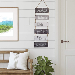 Ornement mural en bois suspendu Plaque murale pour cuisine <span class=keywords><strong>salle</strong></span> <span class=keywords><strong>de</strong></span> <span class=keywords><strong>bain</strong></span> décor à la maison <span class=keywords><strong>petite</strong></span> taille facile à installer ornement <span class=keywords><strong>de</strong></span> chambre mignon - Product Image 3