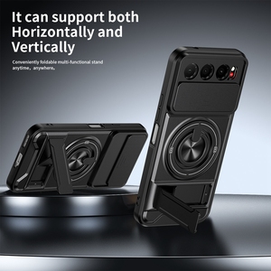 Étui de protection coulissant pour appareil photo avec support anneau, antichoc en TPU et PC pour ZTE Nubia Air 5G, coque arrière - Product Image 5