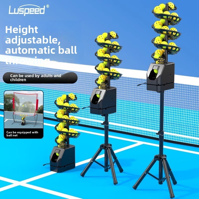 Luspeed Tennis Pickleball Universal Remote-Controlled Self-Service Ball Machine Automatic Ball Dispensing for Solo Practice Ball