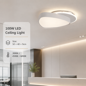 ไฟเพดาน LED โมเดิร์น 100W อะคริลิคเหล็กติดผนัง สำหรับห้องนั่งเล่น ห้องนอน ทางเดิน ตกแต่งบ้าน - Product Image 3