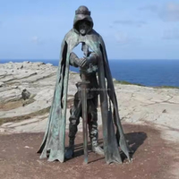 King Arthur Legend Statue - Excalibur Sword Sculpture en fibre de verre pour château et parcs à thème médiévaux