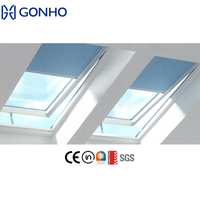 GONHO Design moderne style balançoire en aluminium verre trempé lucarne persienne électrique intelligente pour maison villa fenêtre de toit en verre