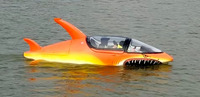 Bateau de course Shark par Queenstown Barge de plongée semi-hydro jet haute résistance avec vitesse personnelle de loisir pour parc sous-marin