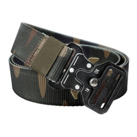 Ceinture en tissu nylon réglable avec boucle à dégagement rapide en alliage métallique, ceinture de chasse, de randonnée, de sport, ceinture tactique d'extérieur pour hommes