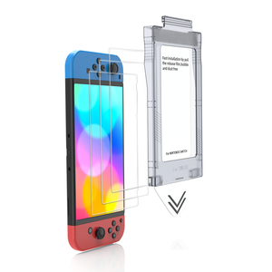 Protection d'écran en verre trempé 9H pour Nintendo Switch OLED 0,3 mm Couverture complète Anti-rayures <span class=keywords><strong>Film</strong></span> transparent HD pour console de jeu - Product Image 1