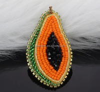 Patchs brodés à la main en perles, patchs en sequins en forme de champignon, patchs en perles 3D en PVC, patchs en forme de fruits et légumes, patchs en tissu brodés à coudre