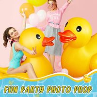 Canard gonflable géant de 4 pieds, énorme canard en caoutchouc, grand flotteur gonflable pour piscine pour adultes, été, plage, fête au bord de la piscine