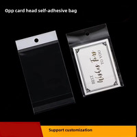 Bolsas Autoadhesivas OPP Transparentes, Bolsas Adhesivas para Joyería con Orificios para Colgar, Bolsas Blancas Reforzadas con Cabezal