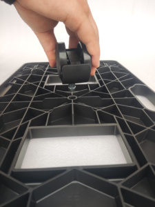 Hình chữ nhật mover 100kg nhựa nền tảng Dolly connectable nhựa di chuyển giỏ hàng - Product Image 6