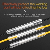 Tubos de Empalme de Fibra Óptica de Doble Pin DINGYUAN, Funda Protectora Termocontraíble para Cable de Fibra Óptica