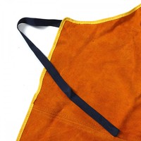Tablier de soudage en cuir de vachette jaune Soudeur Protection Vêtements Protecteur Gear