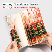 Cuaderno de Papel Tallado en 3D con Logotipo Personalizado, Venta al por Mayor, Diseño Creativo, Regalo de Navidad para Niños, Papelería Corporativa Festiva, PP