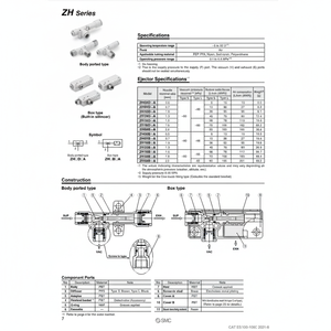 Éjecteur à vide SMC Pneumatics ZH18DSA-03-03-03 pièce d'équipement de manutention - Product Image 1