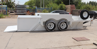 Remorque utilitaire de 14 000 lb avec hayon, remorque à plateau plat de 16 x 6 pieds, remorque à levage hydraulique avec plancher rabattable OEM ODM