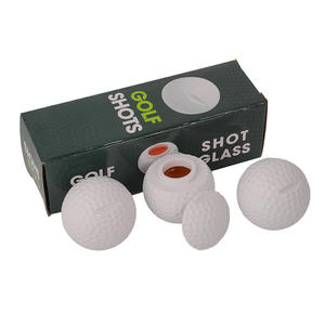 Ensemble de 3 verres à liqueur en plastique en forme de balle de <span class=keywords><strong>golf</strong></span> de qualité alimentaire pour les amateurs de <span class=keywords><strong>golf</strong></span>. - Product Image 1