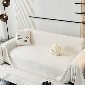 批发家具保护器沙发素色座椅风格聚酯纯色防水沙发套 - Product Image 5