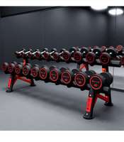 Produsen Dumbbell Urethane Murah Grosir Kustom untuk Peralatan Olahraga Gym, Dumbbell Kepala Bulat CPU