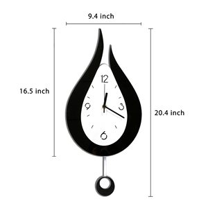 Reloj de pared de decoración moderna y grande, para sala de estar, gota de agua acrílica, silencioso, adecuado para dormitorio familiar, kitc - Product Image 2