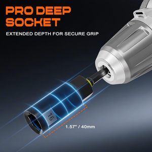 86-Piece Magnetic Impact Nut <b>Driver</b> <b>Set</b> Slotted/Phillips Bits Metric/SAE Socket Adapters Universal Joint Flexible Shaft XL0199 X - Product Image 6