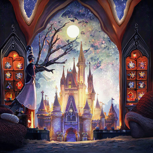 <span class=keywords><strong>Pintura</strong></span> <span class=keywords><strong>de</strong></span> Diamantes 5D Redonda con Diseño <span class=keywords><strong>de</strong></span> Castillo <span class=keywords><strong>de</strong></span> Dibujos Animados, Arte <span class=keywords><strong>de</strong></span> Pared <span class=keywords><strong>de</strong></span> Tela Ecológico con Diamantes <span class=keywords><strong>de</strong></span> Polvo <span class=keywords><strong>de</strong></span> Hadas AB. - Product Image 2