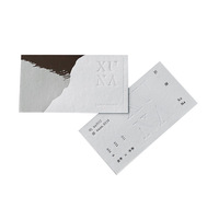 Vente en Gros Nouveaux Matériaux Cartes de Visite Gaufrées 3D en Papier Coton Personnalisées avec Relief