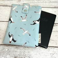 Logo de taille personnalisée tissu imperméable à fleurs rembourré fermeture éclair de protection pour lecteur électronique pochette de rangement pour tablette de lecture