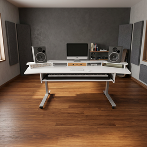 SmarDesk Studio PIANO 2 Bureau réglable en métal avec siège confortable, capacité de charge de 160 kg et mémoire de position du siège à 4 positions - Product Image 3