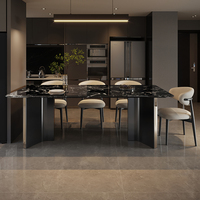 Luxe Moderne Rectangle Marbre Top Base En Métal Table À Manger Chaise Ensemble avec 4 6 Places Cuisine Restaurant Meubles Conceptions 2025