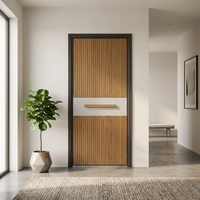Portes d'entrée en verre modernes pour villa et appartement, en acier inoxydable, anti-effraction, manuelles, extérieures
