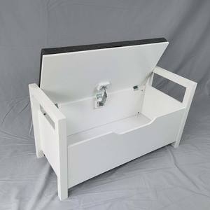 <span class=keywords><strong>Coffre</strong></span> de rangement Banc de rangement pour entrée avec coussin <span class=keywords><strong>Coffre</strong></span> de rangement pour siège <span class=keywords><strong>Coffre</strong></span> à jouets en bois avec 2 charnières de sécurité Banc à chaussures - Product Image 4