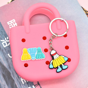 Porte-clés en gros style académie de badminton de dessin animé, porte-clés anime, porte-clés mignons, cadeaux pour enfants, décorations de porte-clés pour sac - Product Image 3
